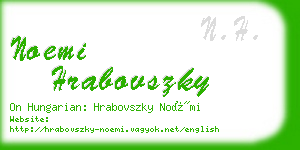 noemi hrabovszky business card